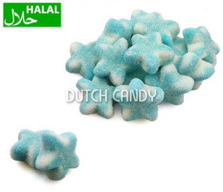 Sugared Blue Twist Stars, 200gr