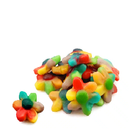 Jelly rainbow flowers, 200 gr