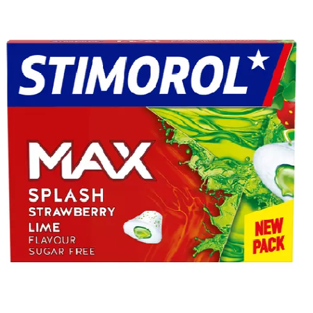 Stimorol Splash strawberry-lime max (sugarfree) buy 1 get 2