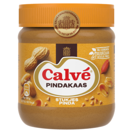 Pindakaas met stukjes pinda-  Peanut butter with peanut pieces, 350gr