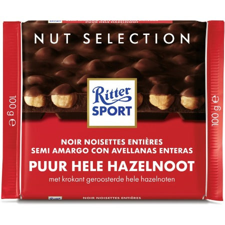 Chocoladetablet puur hele hazelnoot - Chocolate tablet pure whole hazelnut, 100gr